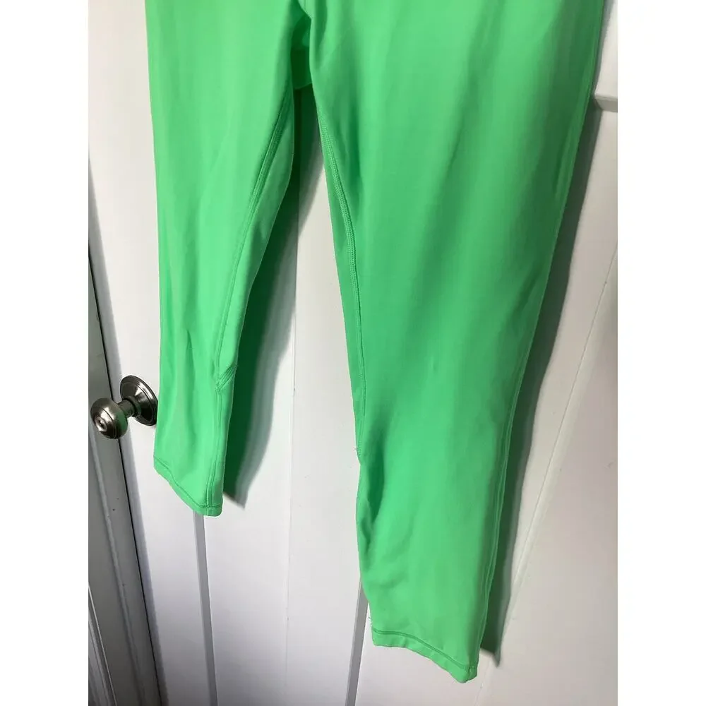 Lululemon Women's Wunder Under Smoothcover High Rise Tight Neon Green‎ Size 8